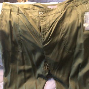 Silky Army Green Pants